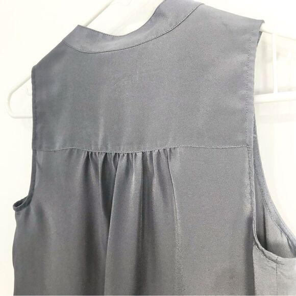 J. Crew Factory Charcoal Gray Sleeveless Blouse - Picture 6 of 11